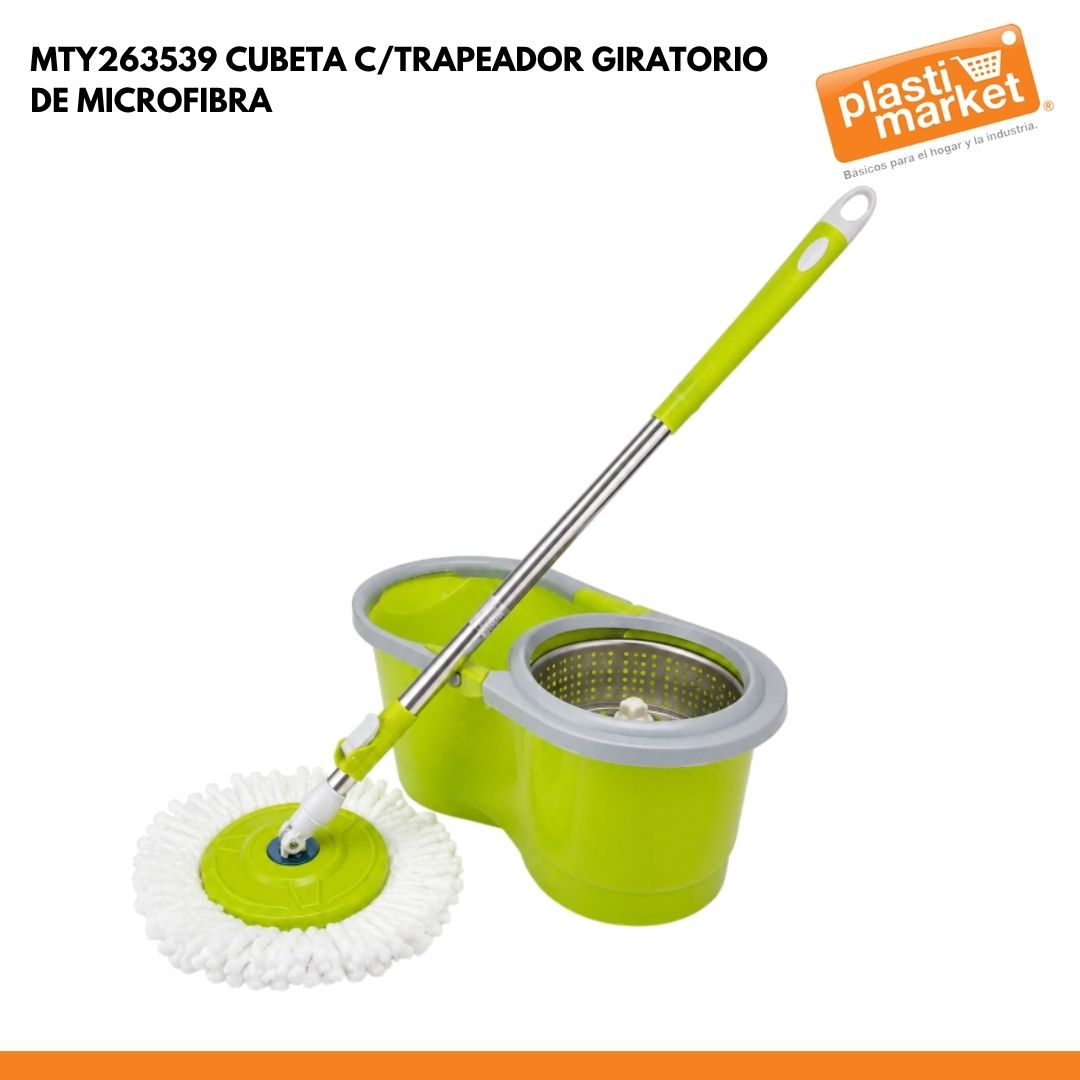 MTY263539 CUBETA C/TRAPEADOR GIRATORIO DE MICROFIBRA