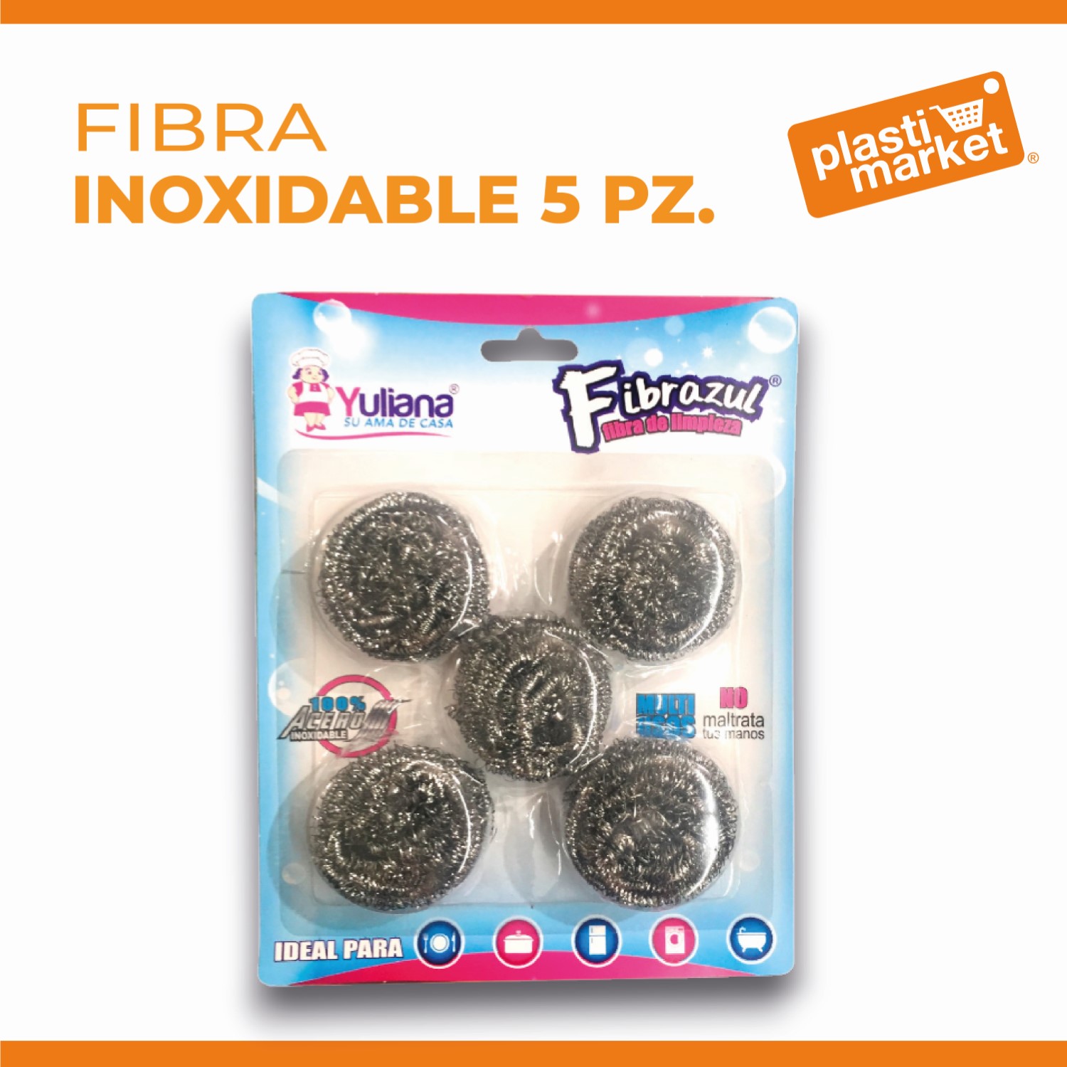 MX-6005 FIBRA INOXIDABLE 5 PZ.