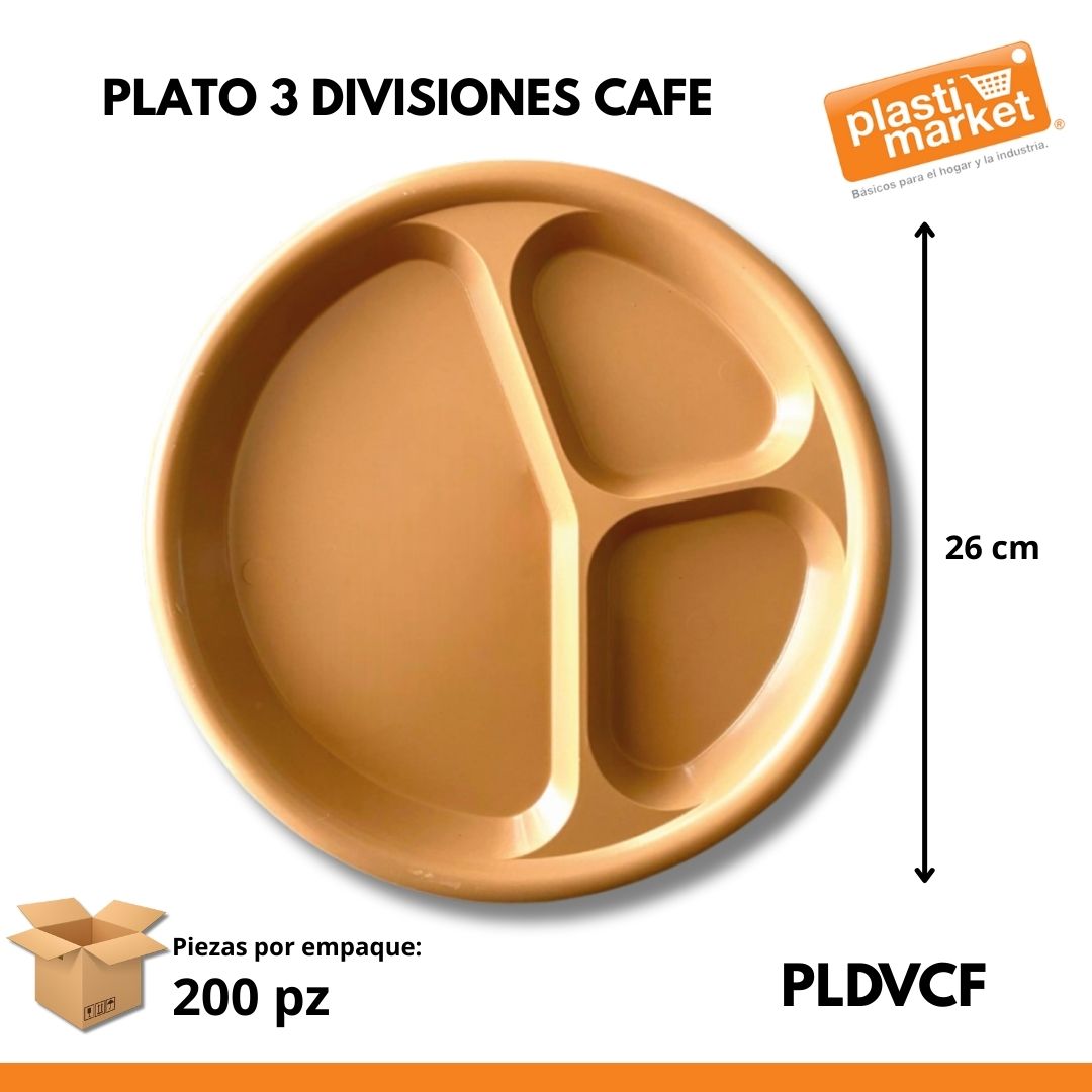PLATO 3 DIVISIONES CAFE