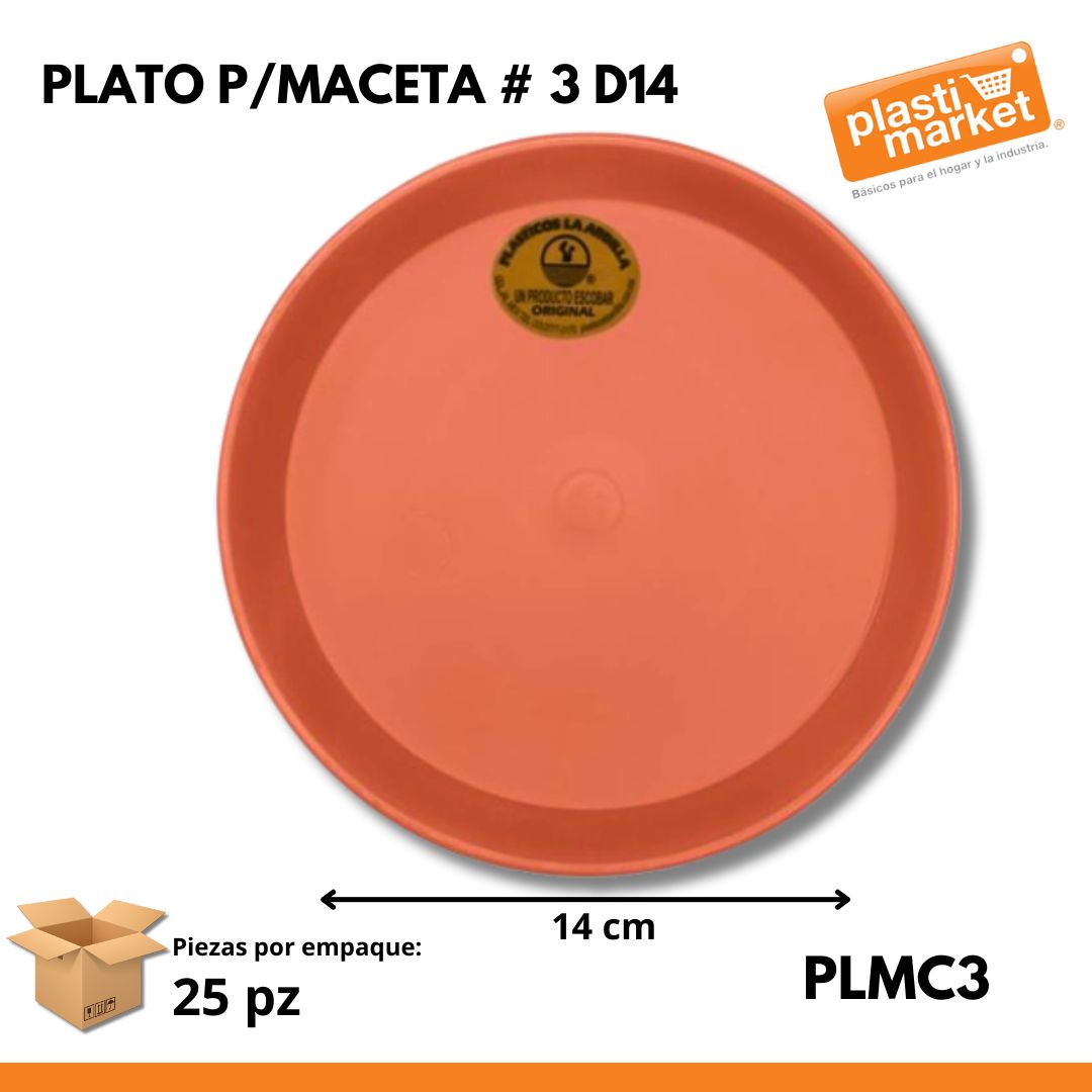 PLATO P/MACETA # 3 D14