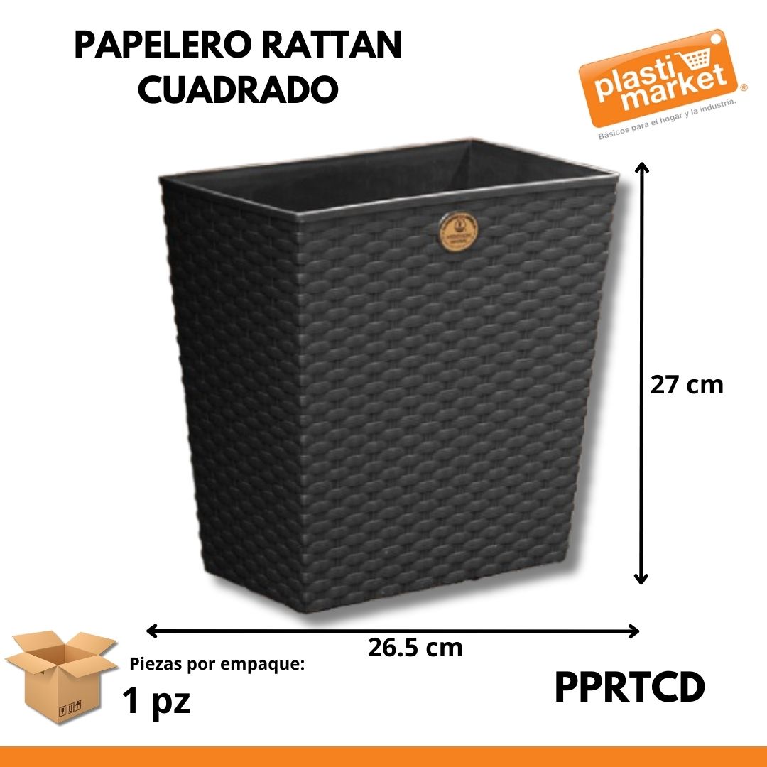 PAPELERO RATTAN CUADRADO