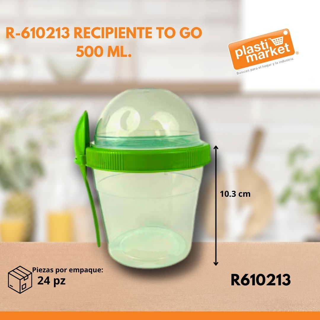 R-610213 RECIPIENTE TO GO 500 ML.