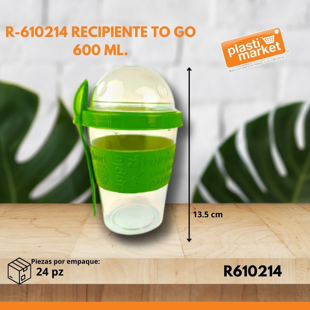 R-610214 RECIPIENTE TO GO 600 ML.