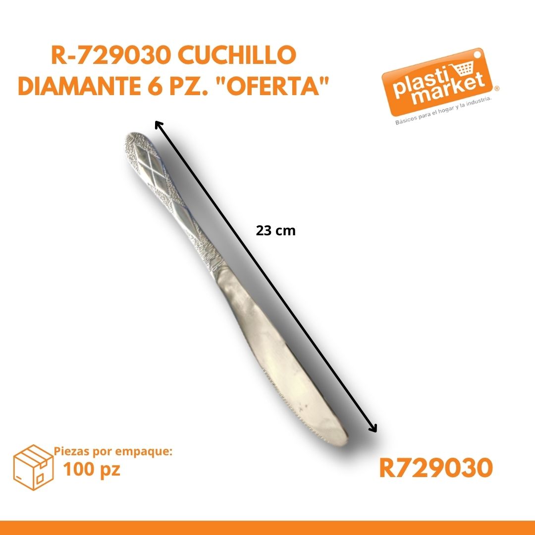R-729030 CUCHILLO DIAMANTE 6 PZ. "OFERTA"