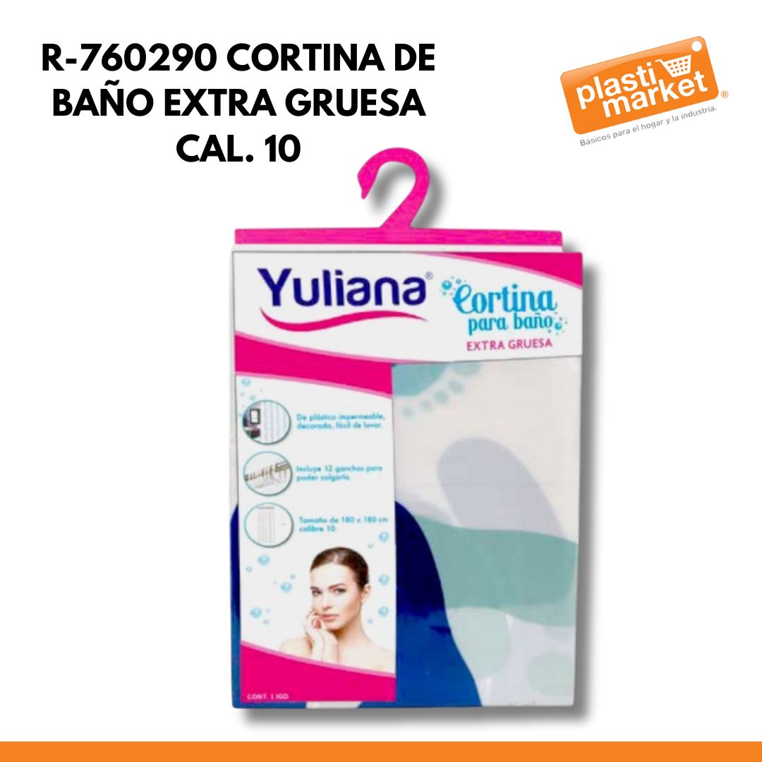 R-760290 CORTINA DE BAÑO EXTRA GRUESA CAL. 10