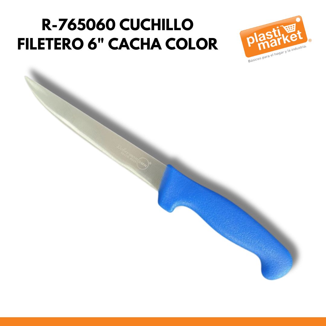 R-765060 CUCHILLO FILETERO 6" CACHA COLOR