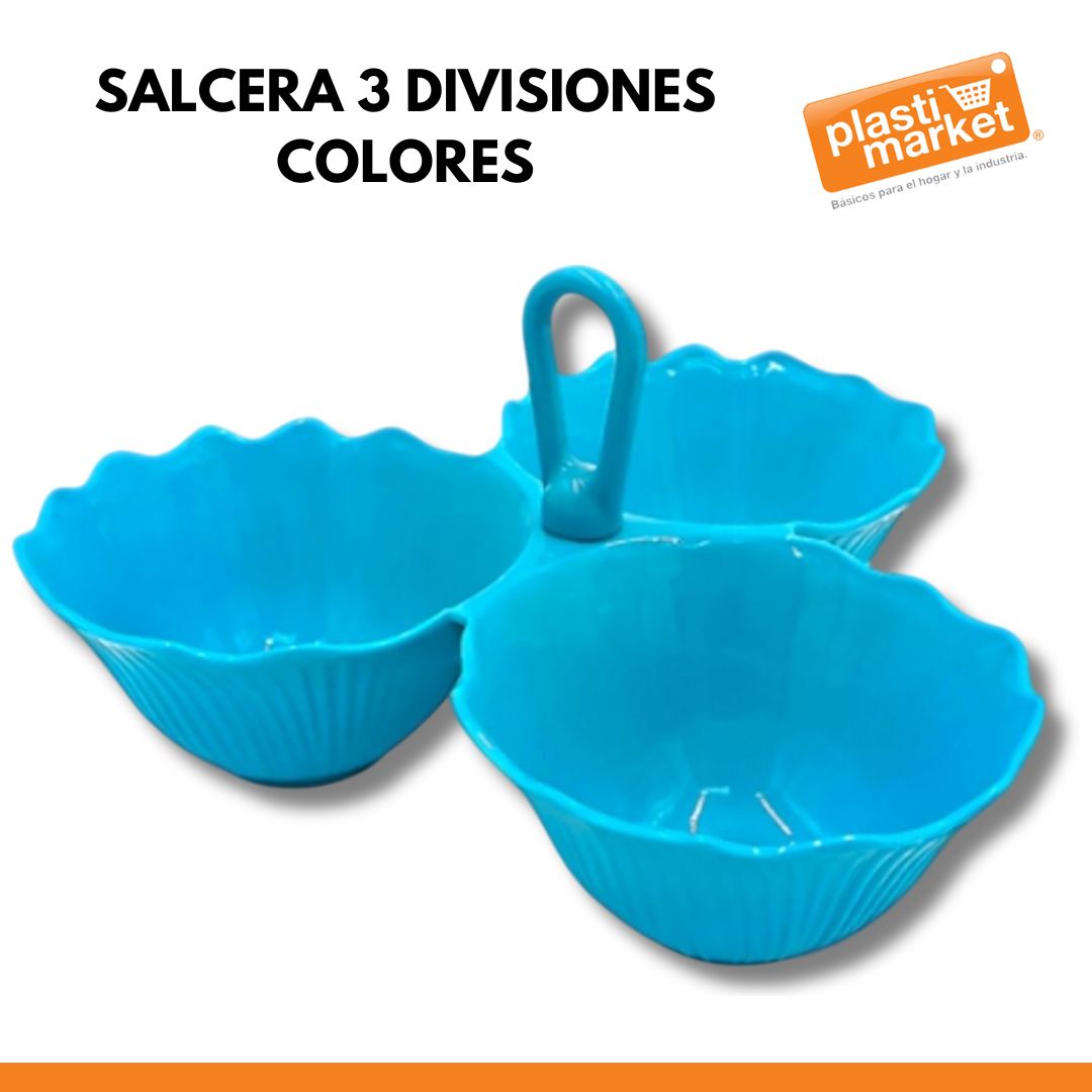 SALCERA 3 DIVISIONES COLORES