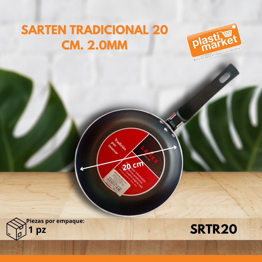SARTEN TRADICIONAL 20 CM. 2.0MM
