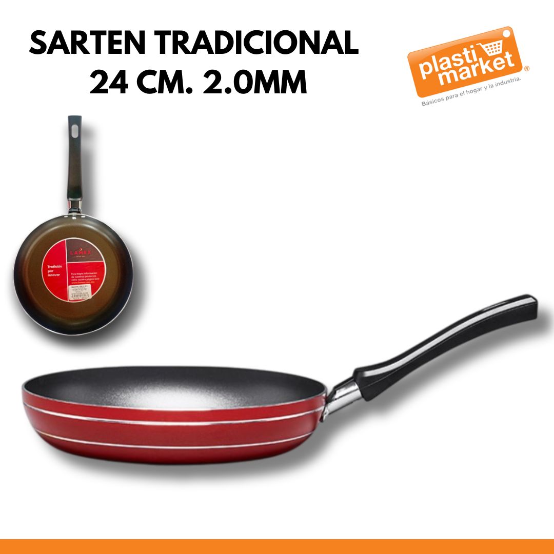 SARTEN TRADICIONAL 24 CM. 2.0MM