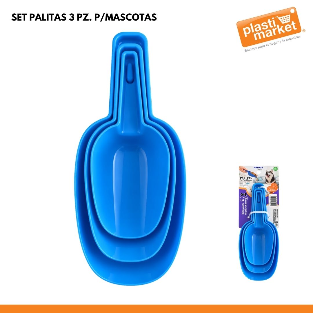 SET PALITAS 3 PZ. P/MASCOTAS