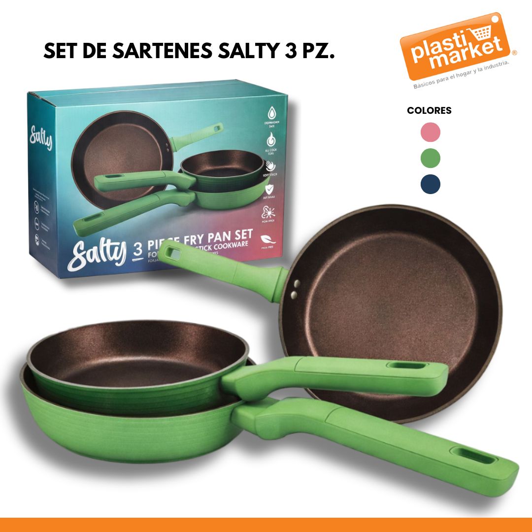 STY-01001/01002/01003/01004 SET DE SARTENES SALTY 3 PZ.
