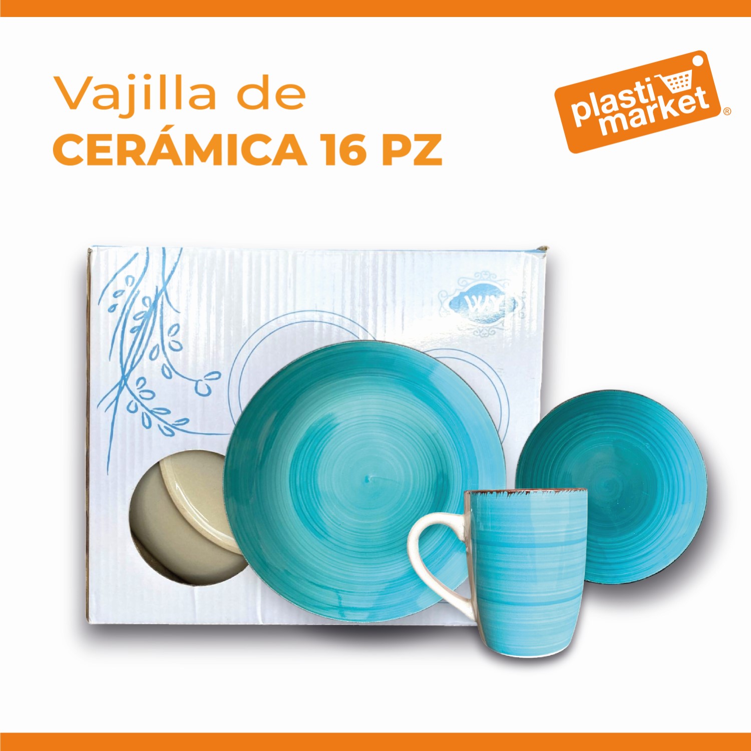 VAJILLA CERAMICA 16 PZ. "OFERTA"