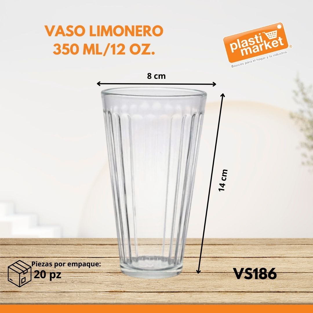 186 VASO LIMONERO 350 ML/12  OZ.