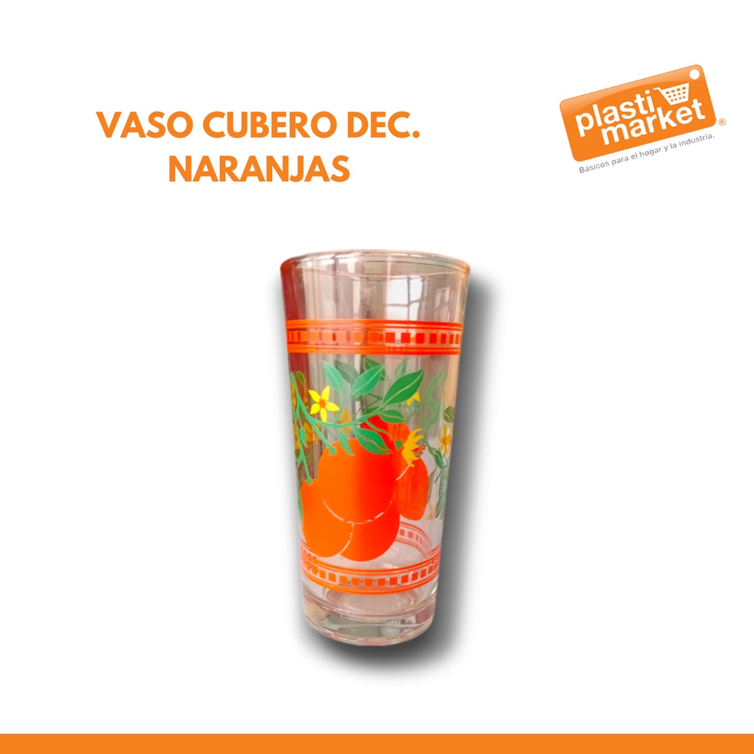 1911 VASO CUBERO DEC. NARANJAS