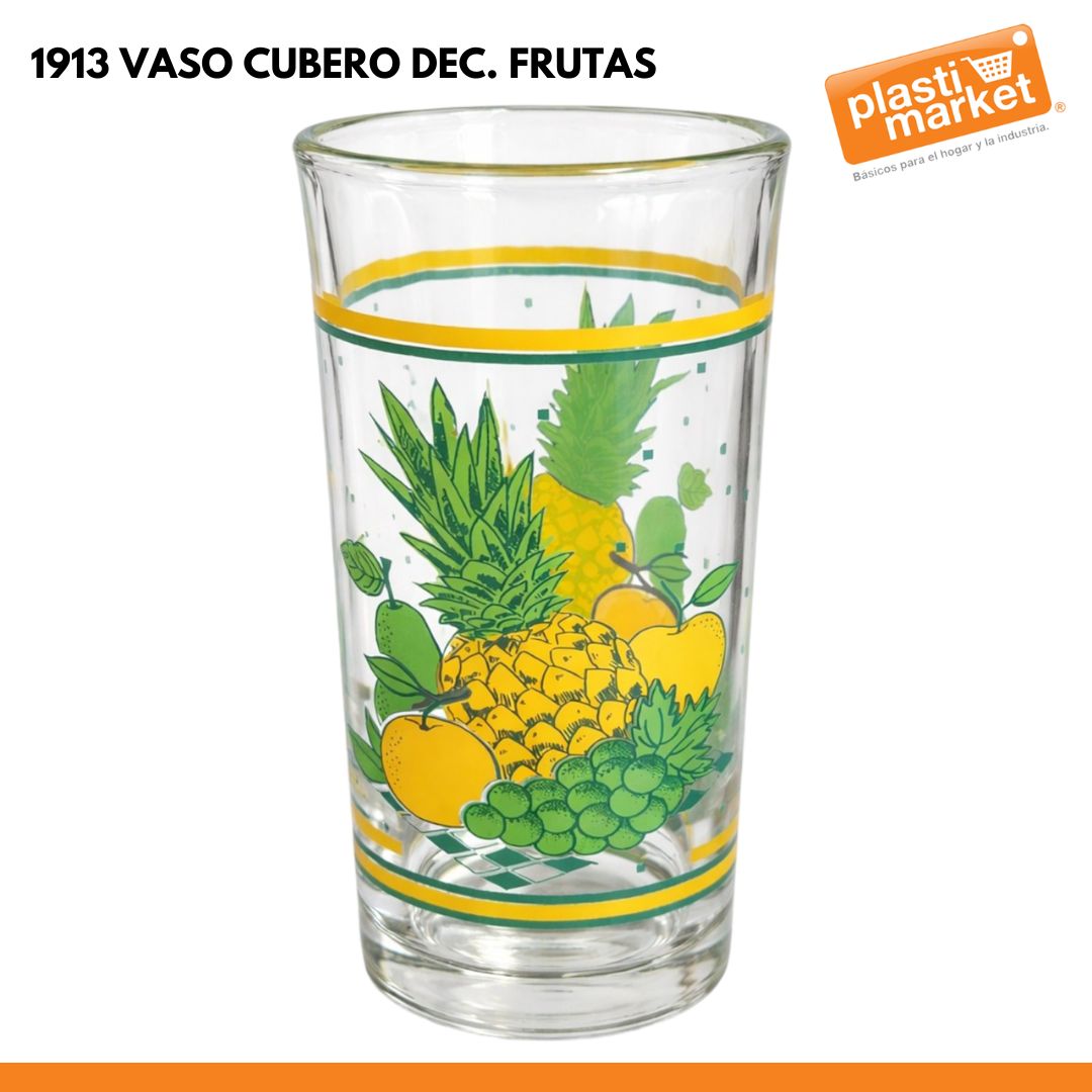 1913 VASO CUBERO DEC. FRUTAS