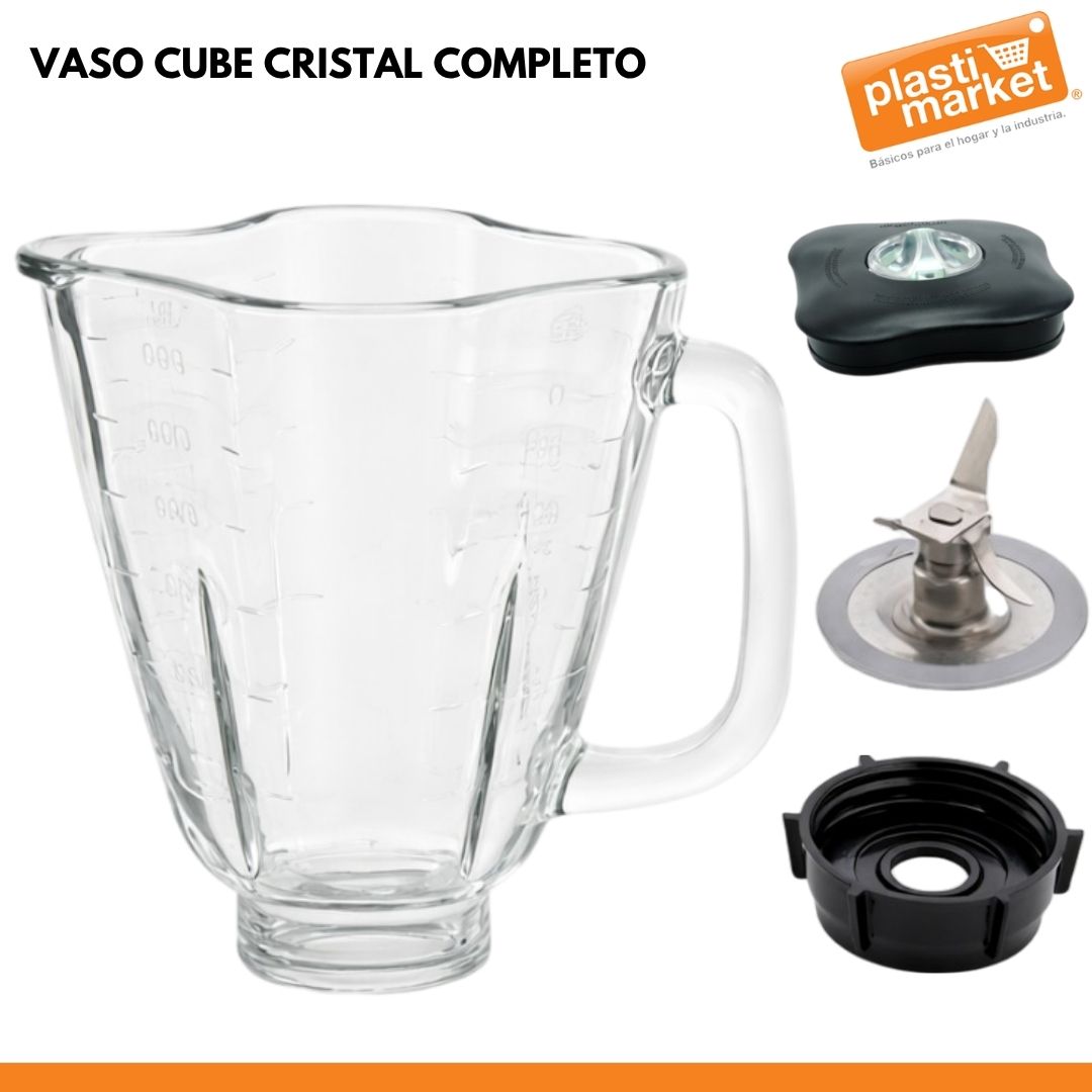 VASO CUBE CRISTAL COMPLETO