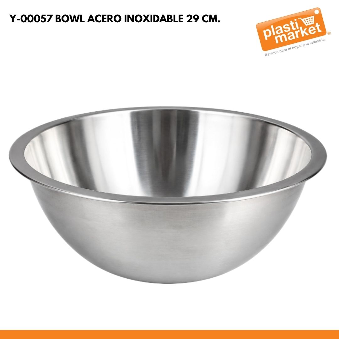 Y-00057 BOWL ACERO INOXIDABLE 29 CM.