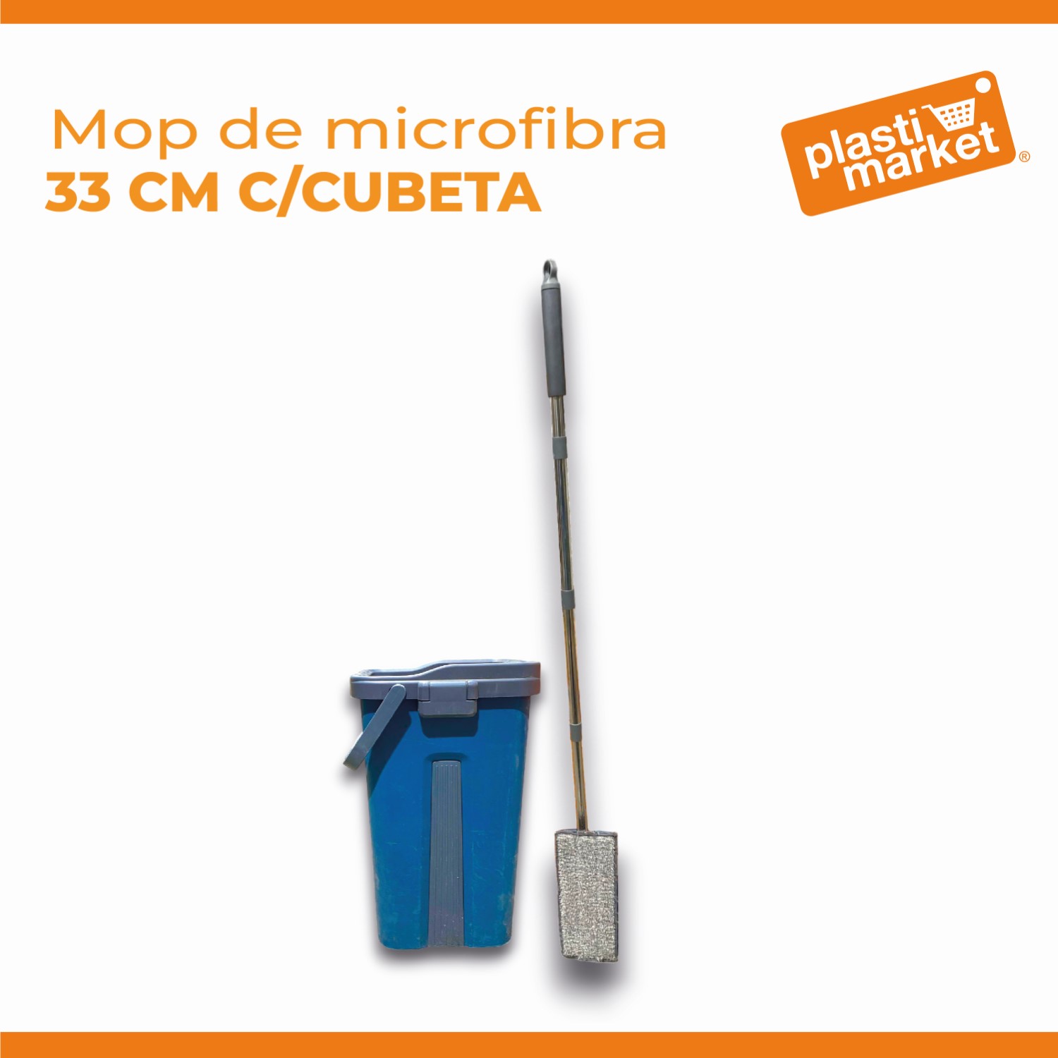 Y240345 MOP DE MICROFIBRA 33 CM. C/CUBETA  "OFERTA"