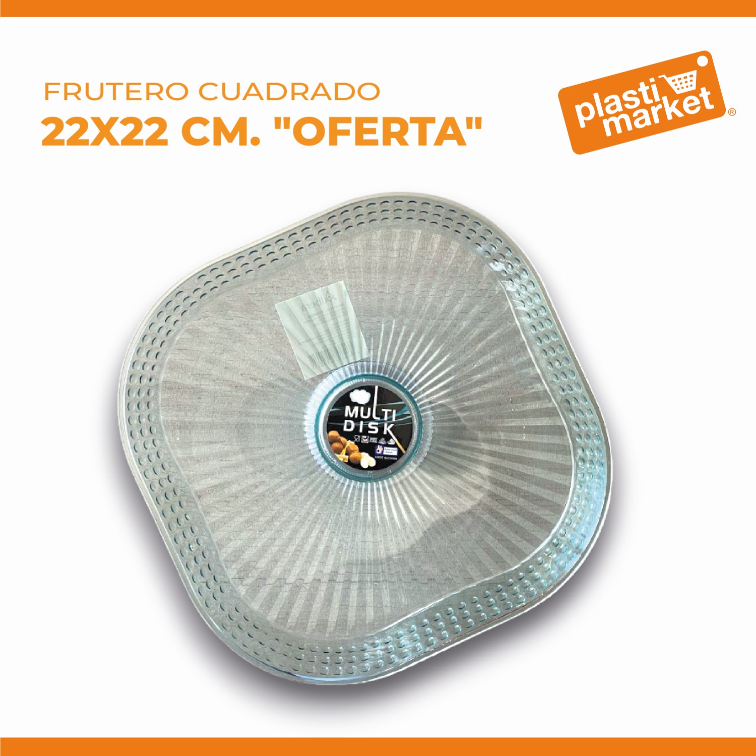 Y240692 FRUTERO CUADRADO 22X22 CM. "OFERTA"