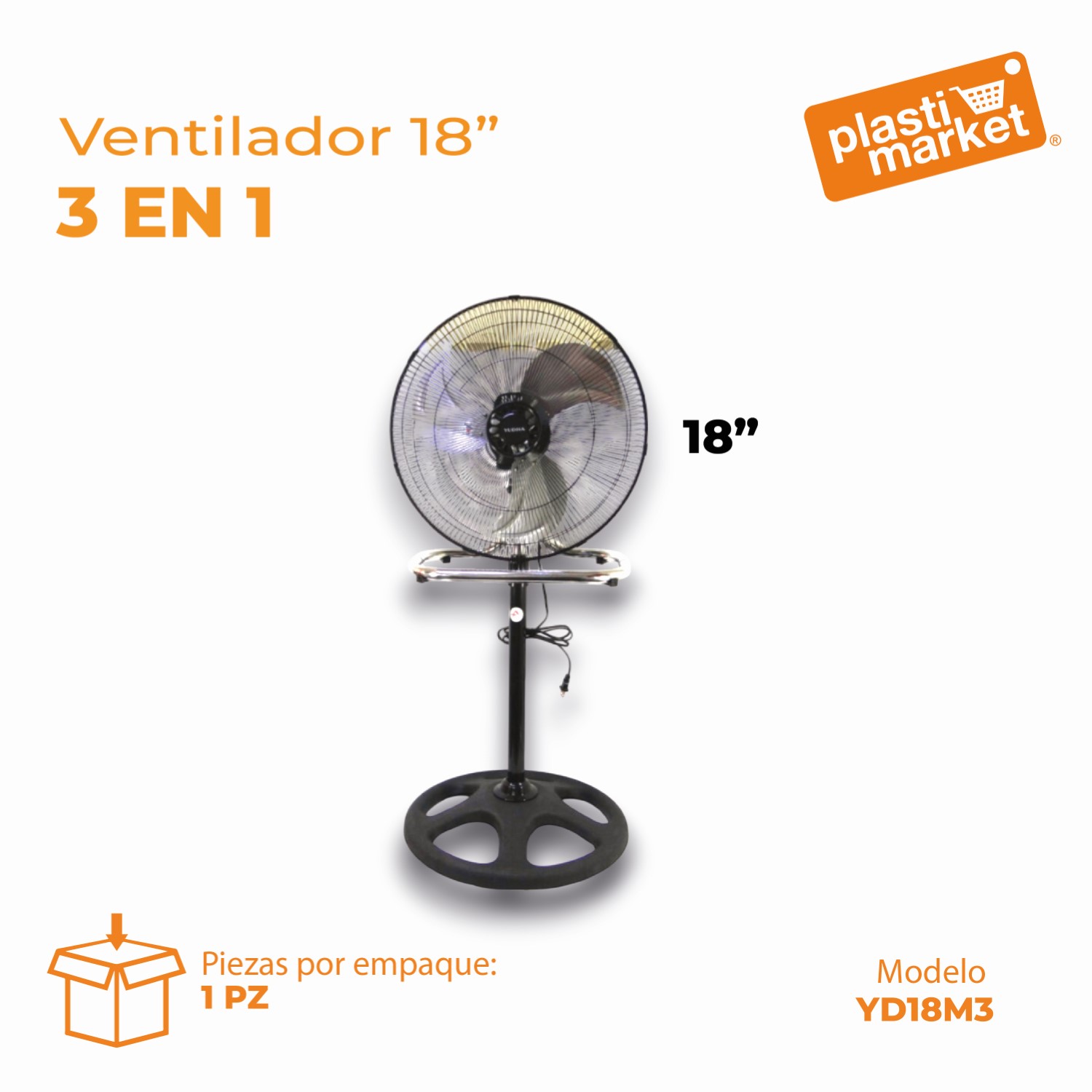 YD-18M3 VENTILADOR 18" 3 EN 1