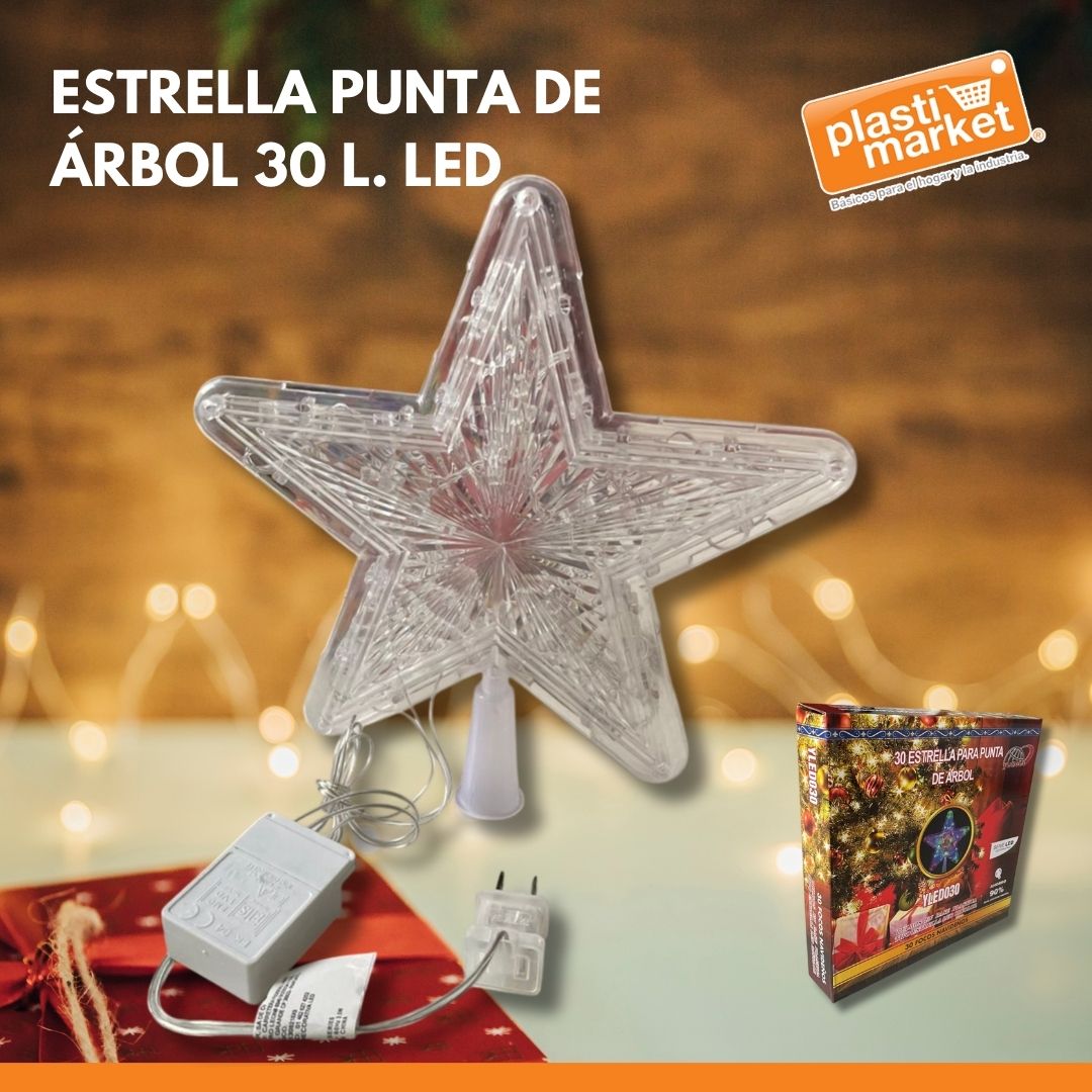 YLED030 ESTRELLA PUNTA DE ARBOL 30 L. LED