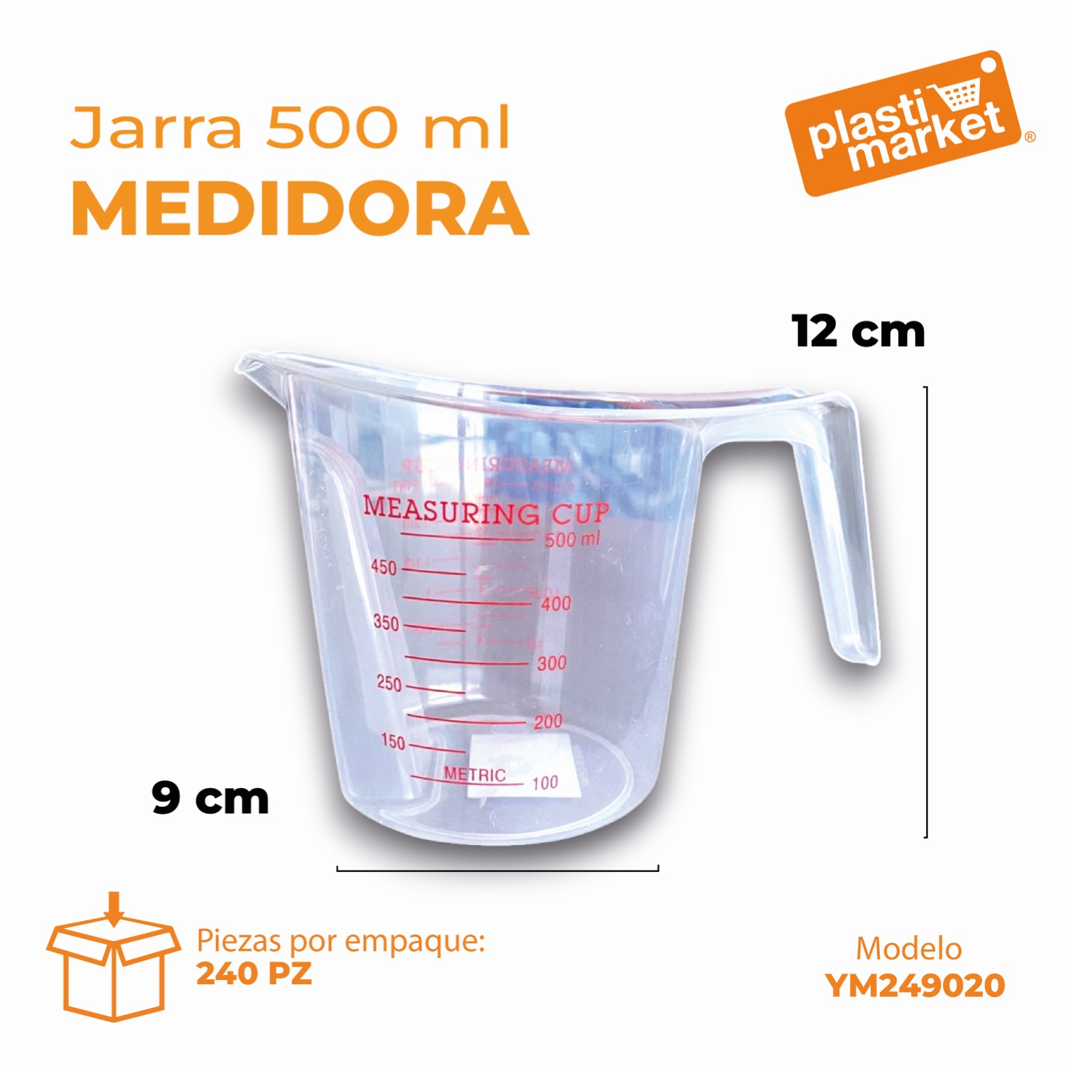 YM249020 JARRA MEDIDORA 500 ML.