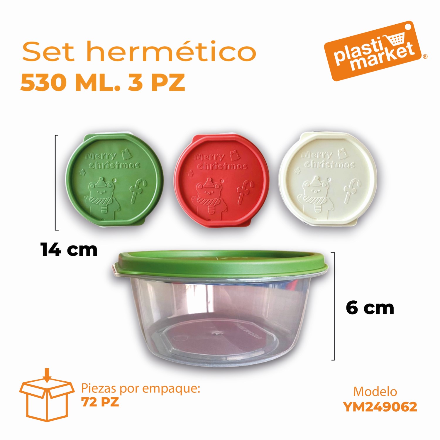 YM249062 SET HERMETICO 530 ML. 3 PZ.