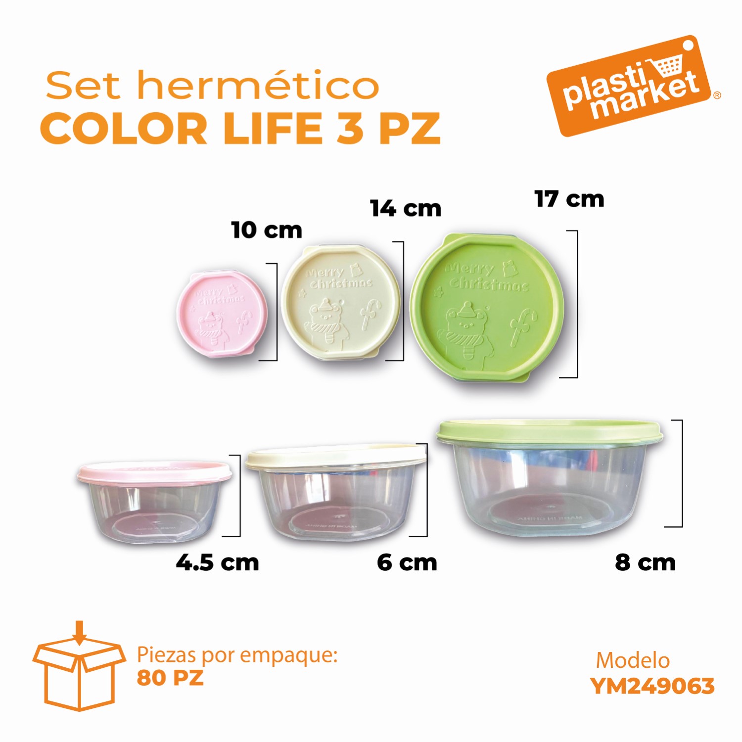 YM249063 SET HERMETICO COLOR LIFE 3 PZ.