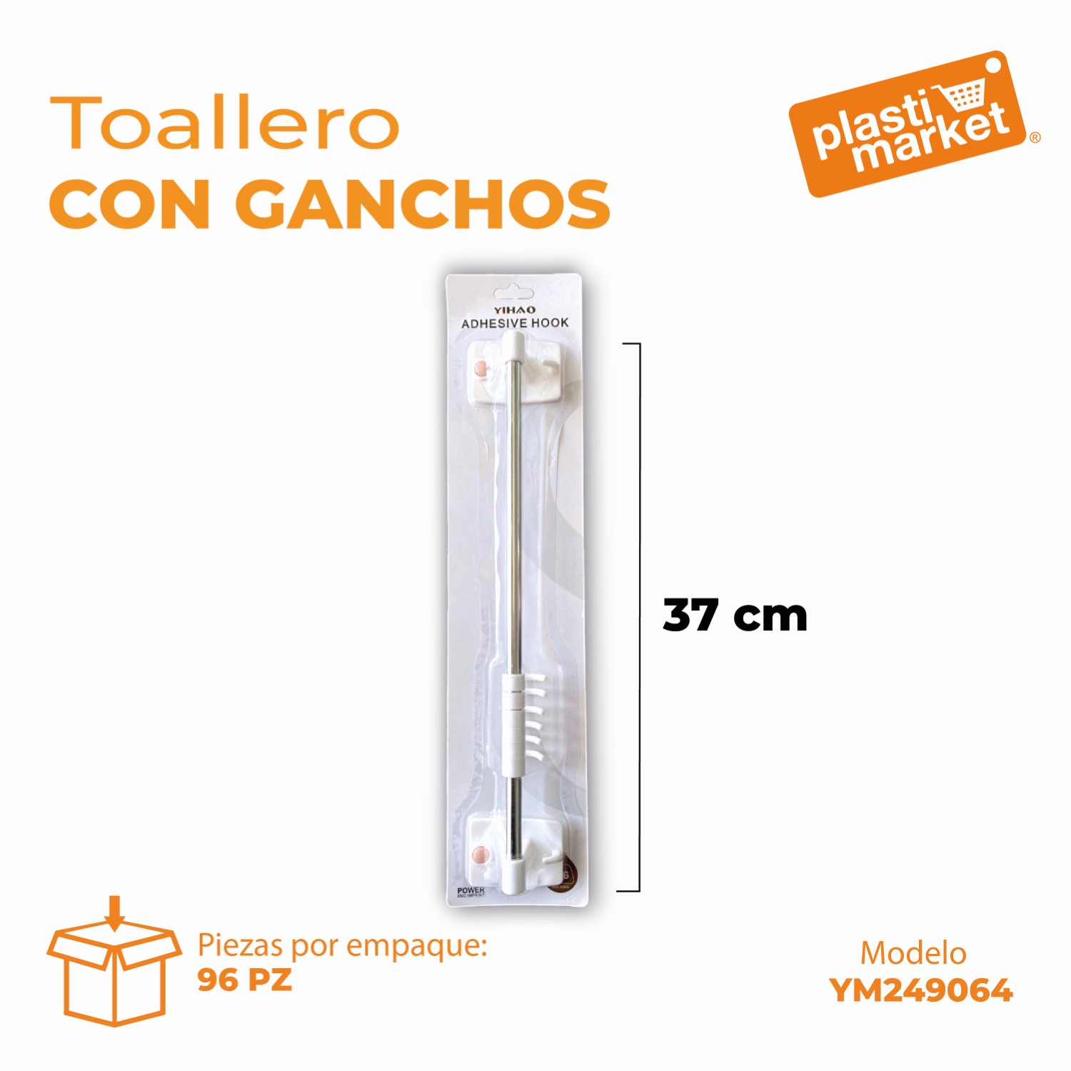 YM249064 TOALLERO C/GANCHOS