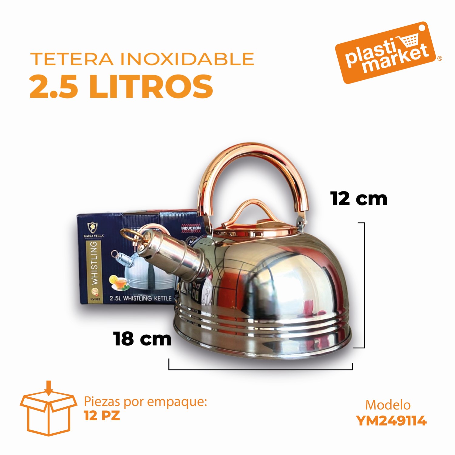YM249114 TETERA INOXIDABLE 2.5 LTS. (KV-528)