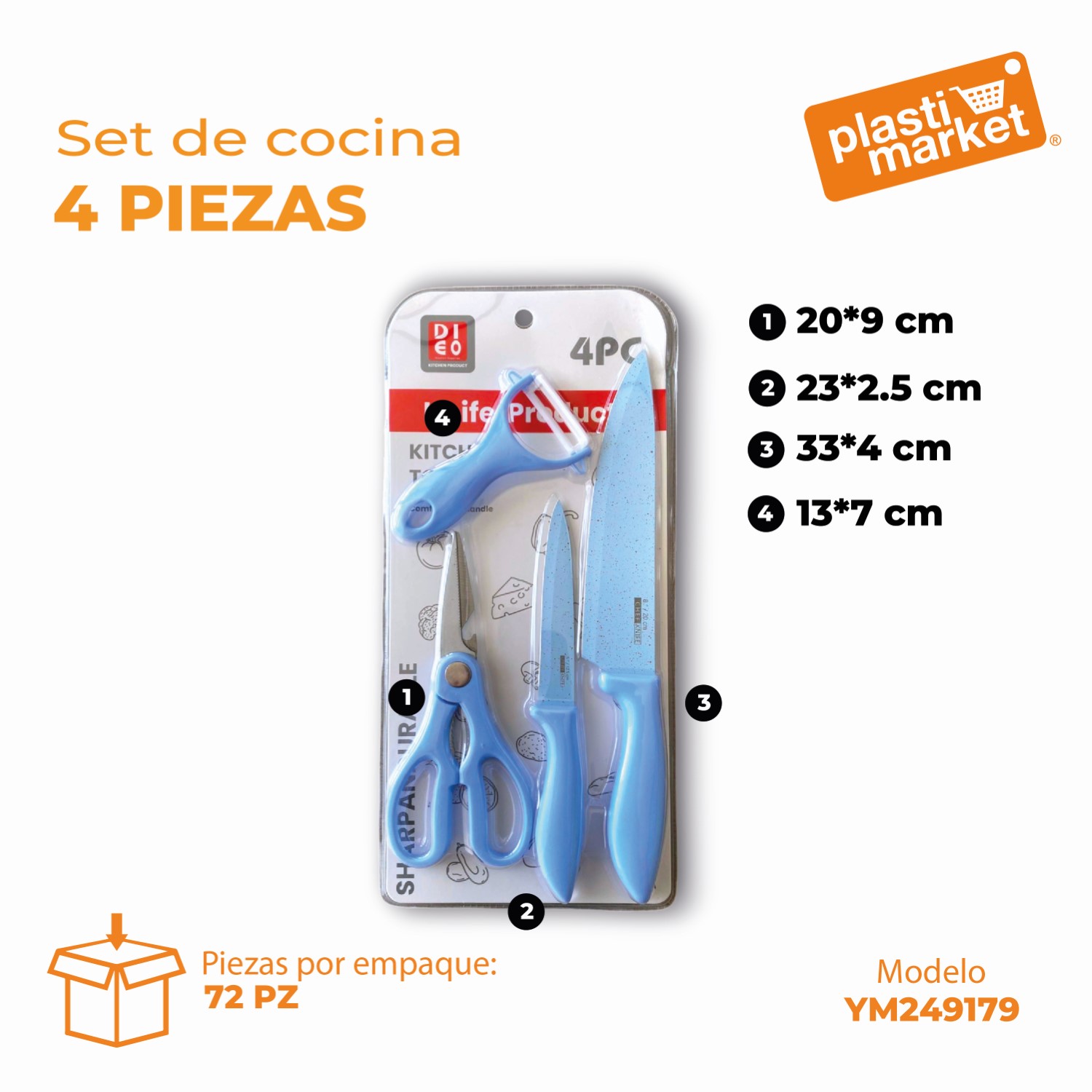 YM249179 SET DE COCINA 4 PZ.