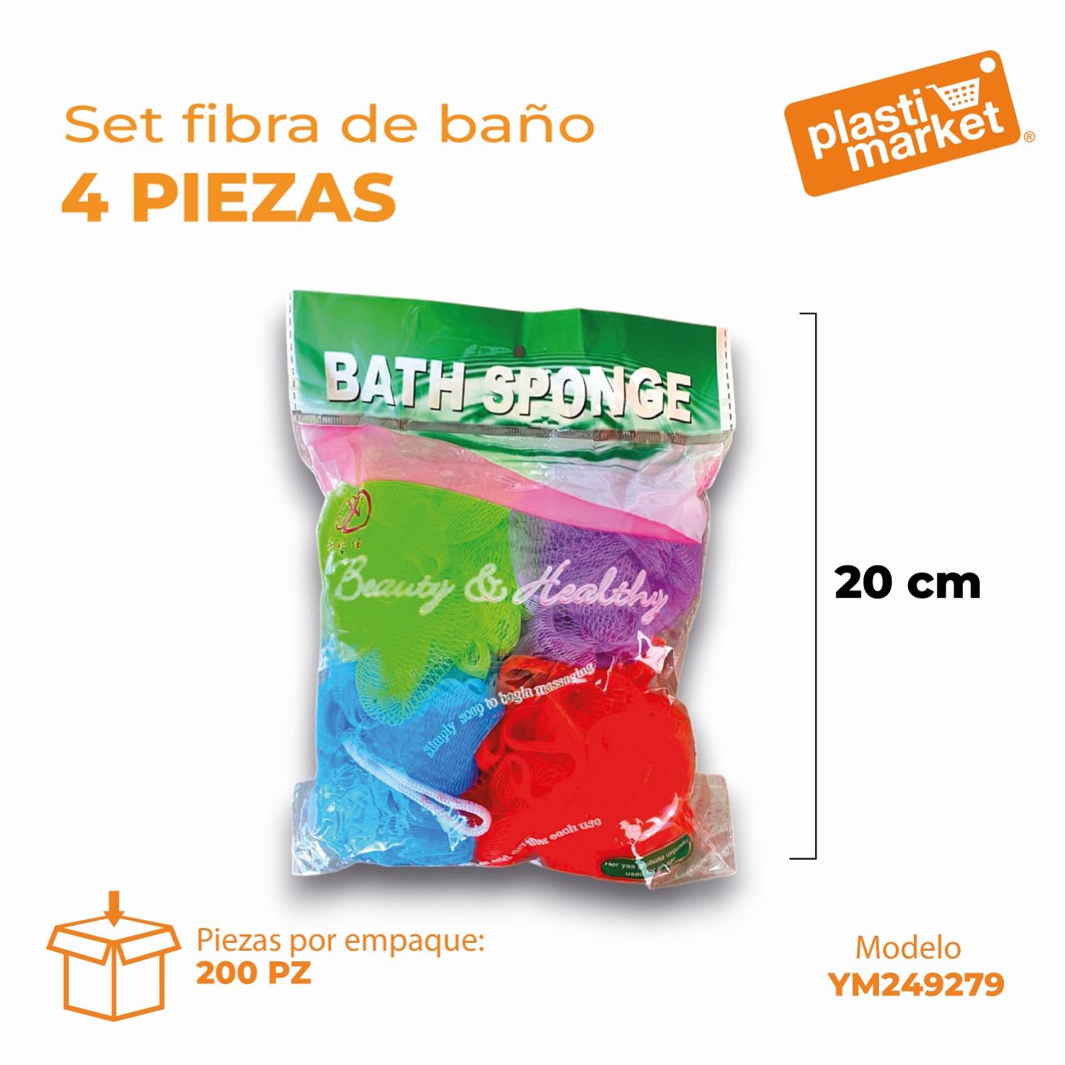 YM249279 SET FIBRA DE BAÑO 4 PZ.