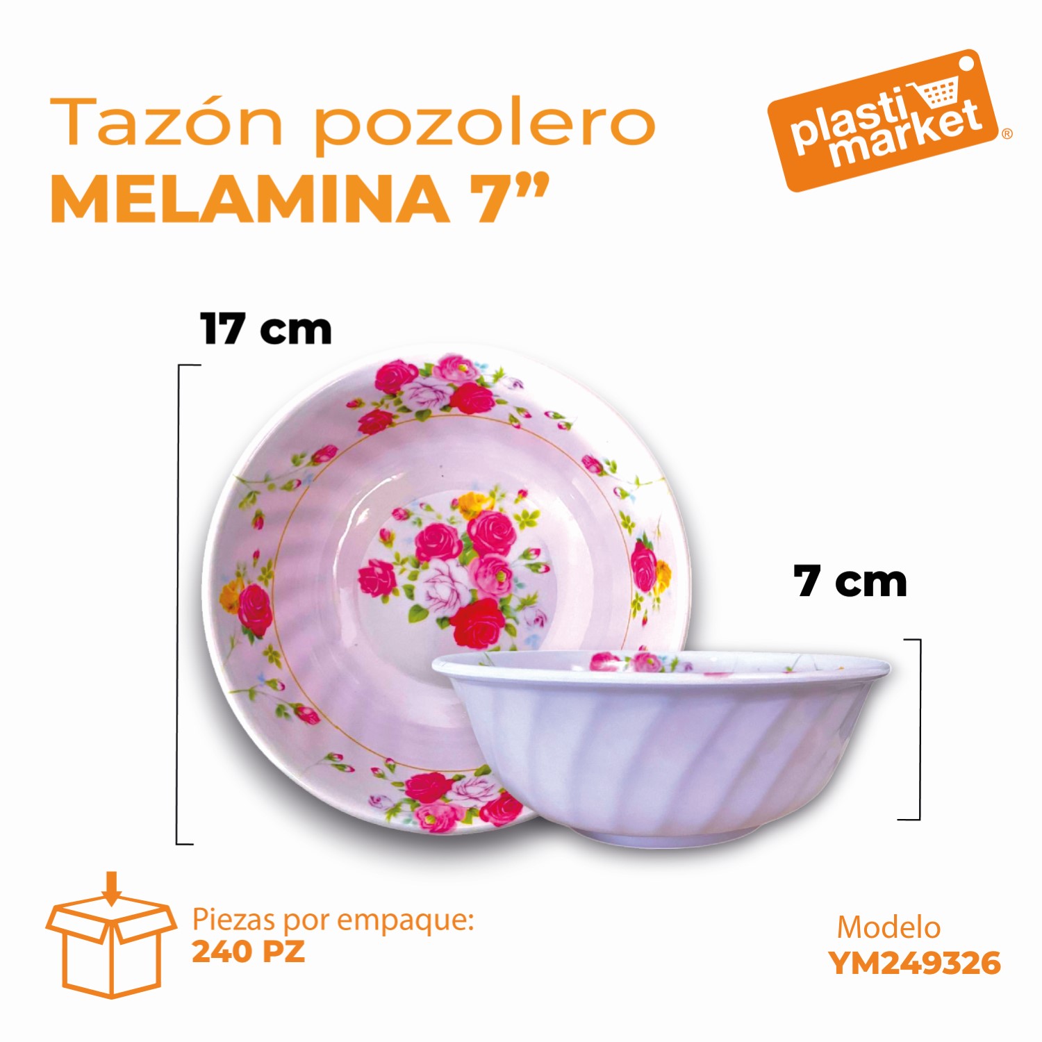 YM249326 TAZON POZOLERO MELAMINA 7" (170)
