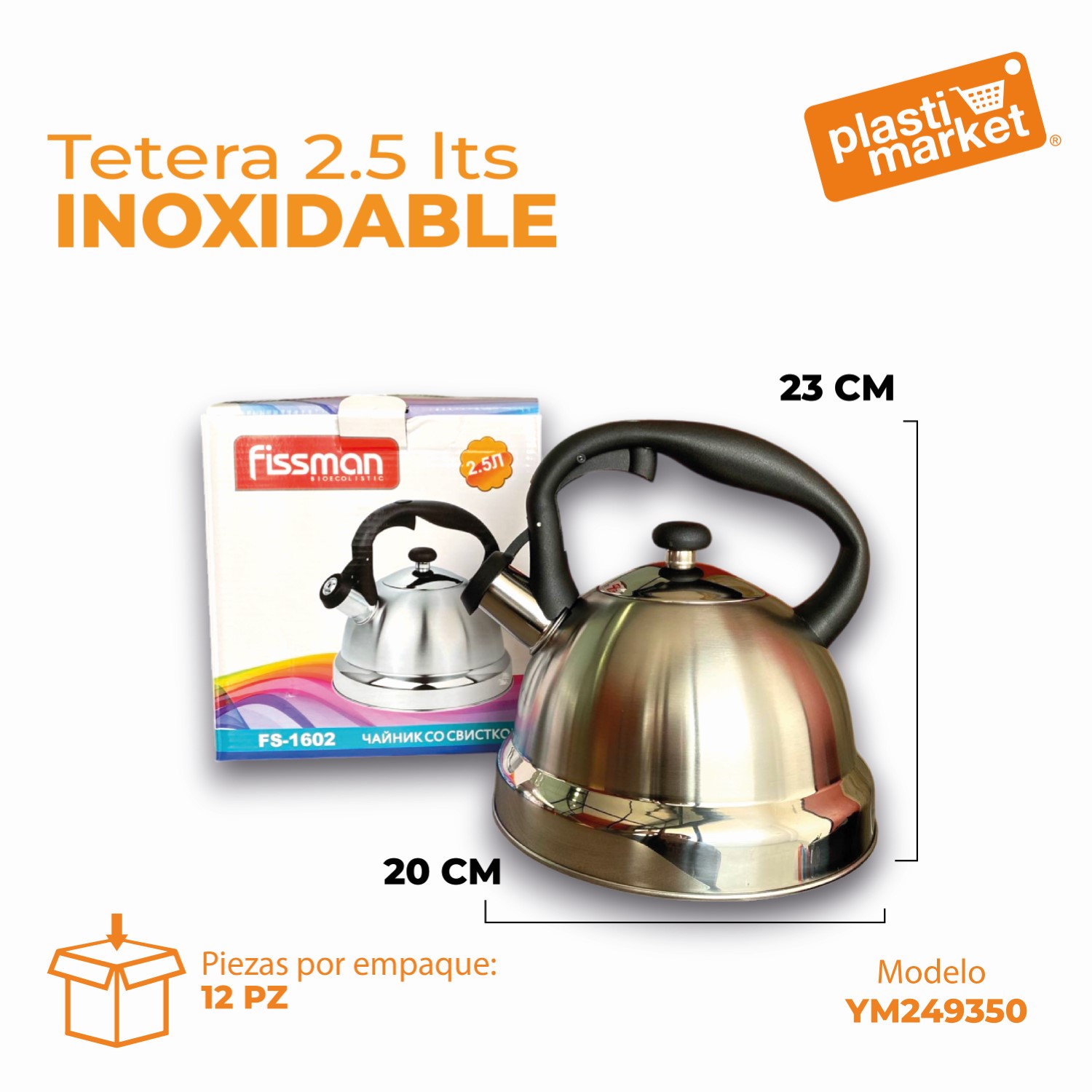 YM249350 TETERA INOXIDABLE 2.5 LTS. (FS-1602)