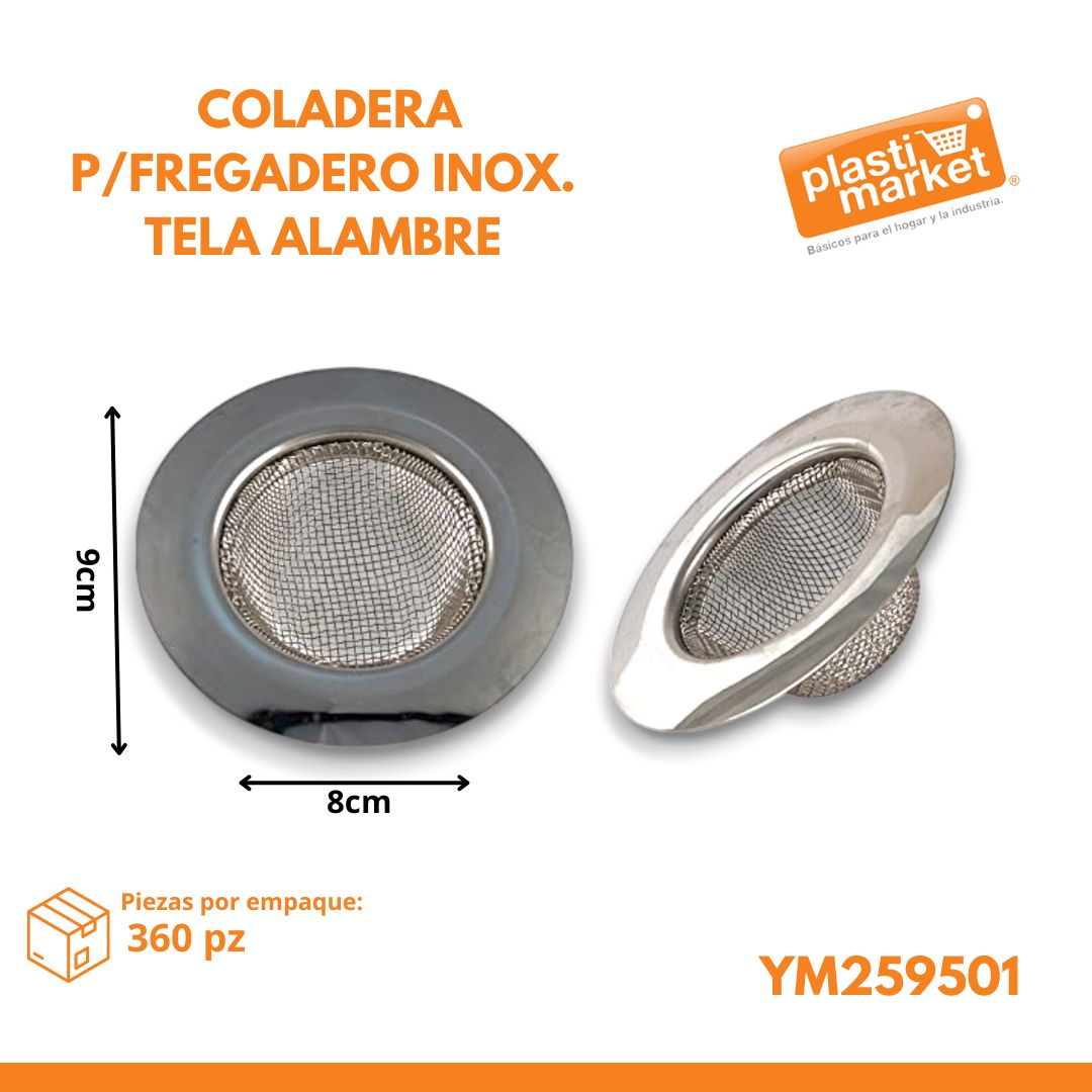 YM259501 COLADERA P/FREGADERO INOX. TELA ALAMBRE