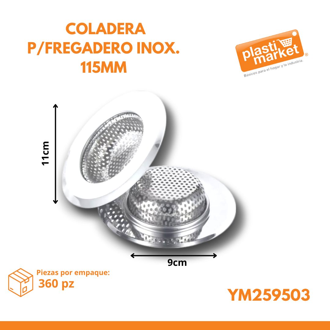 YM259503 COLADERA P/FREGADERO INOX. 115MM