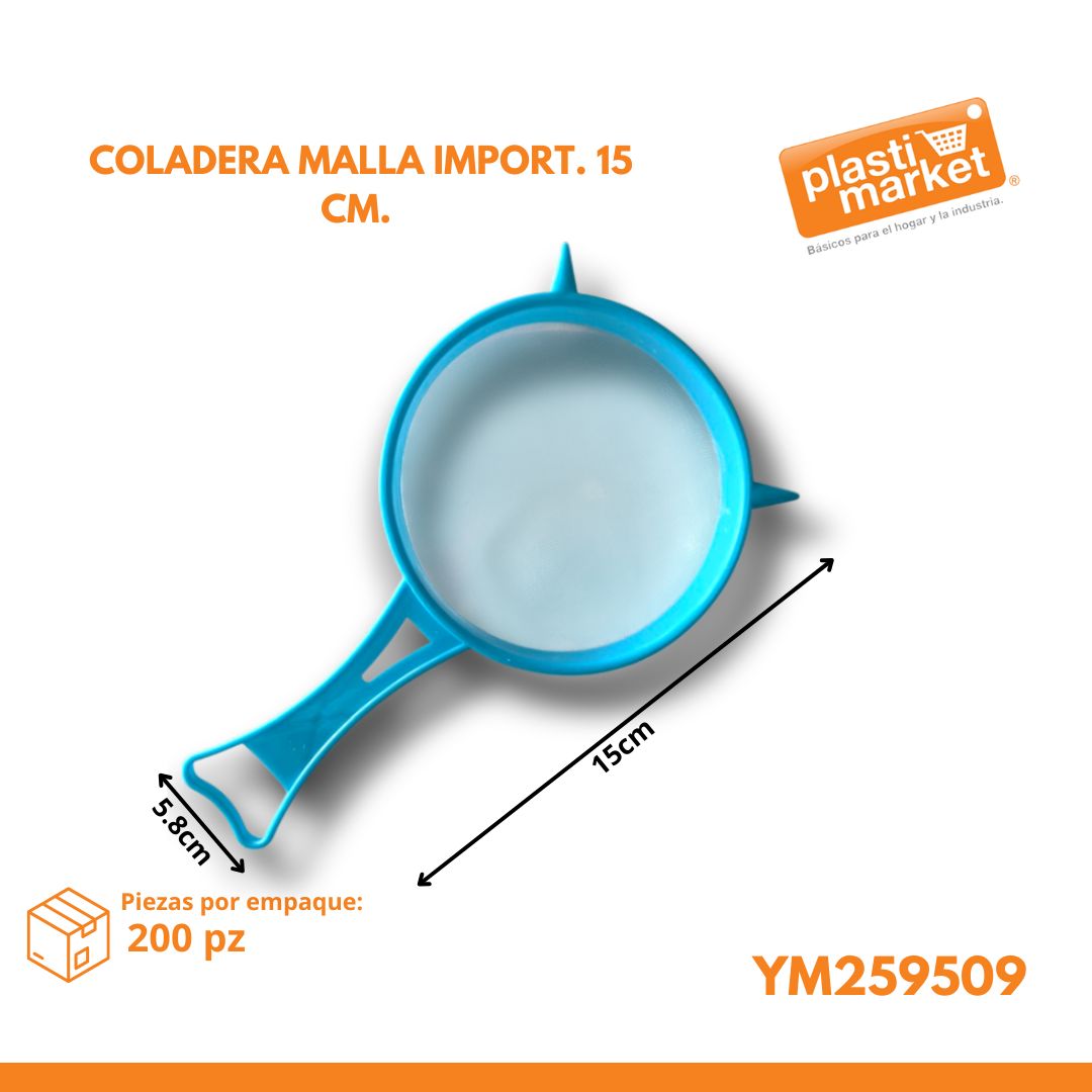 YM259509 COLADERA MALLA IMPORT. 15 CM.